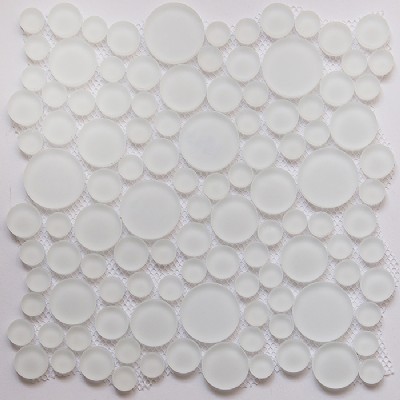 Супер белый круглый мозаика KSL-4101