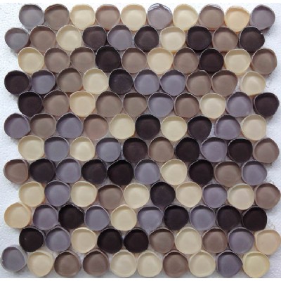 Púrpura de guijarros del azulejo Mosaico de cristal KSL-16621