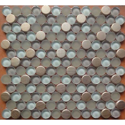 Round Glass Metal Mosaic KSL-16624