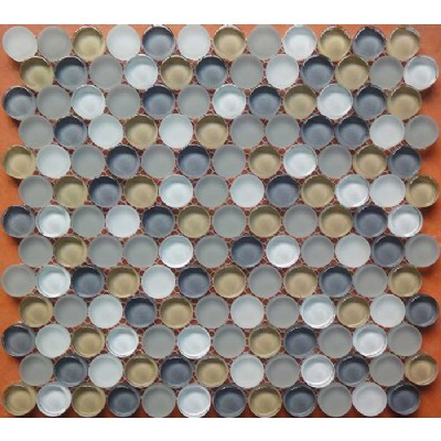 Matte Round Glass Mosaic Tile KSL-16625