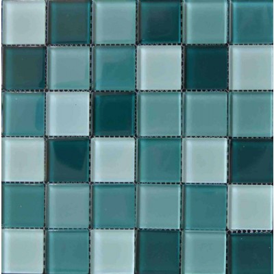 48x48mm Greens Glass Mosaic KSL-13606