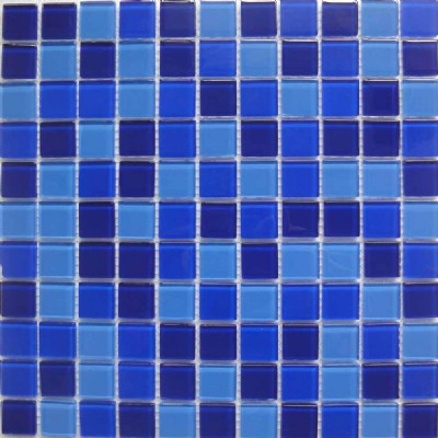 Azules piscina de azulejos de mosaico de vidrio KSL-16672