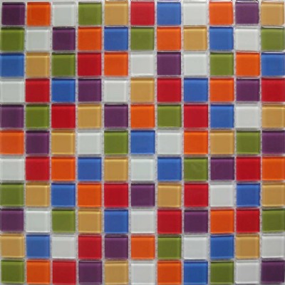 Colorful glass mosaic tile KSL-16673