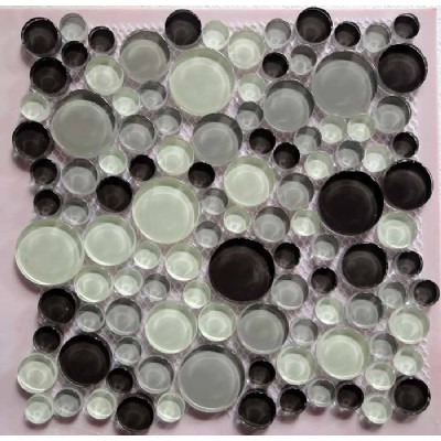 Color Mixed Round Glass Mosaic Tile KSL-16641