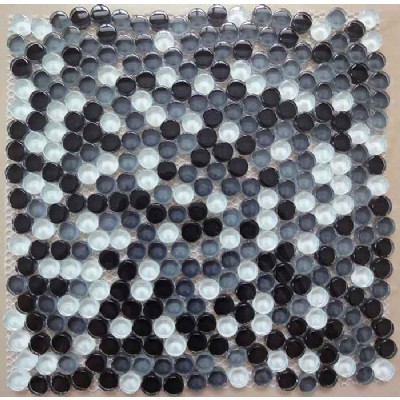 Mini Round Glass Mosaic Tile KSL-16650