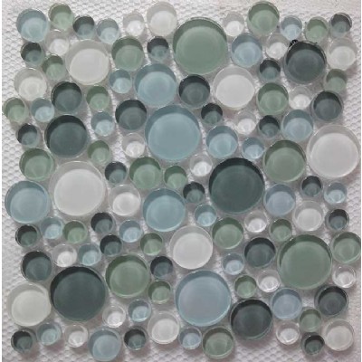 El color mezclado redondo de cristal del mosaico KSL-16654