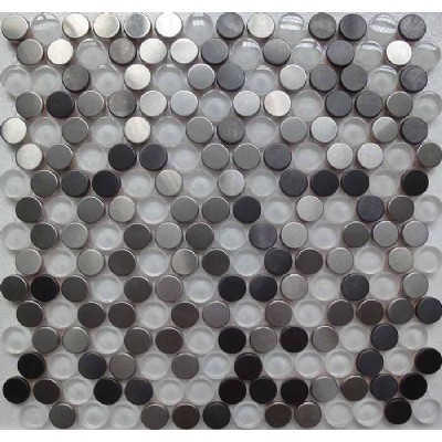 Round Glass Metal Mosaic KSL-16658