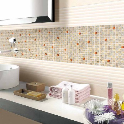 Yellow Crackle Glass Mosaic Tile KSL-1351