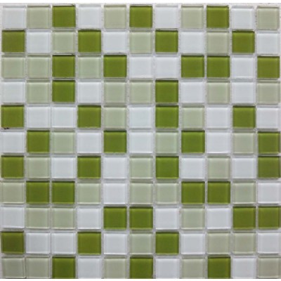 Green Crystal Glass Mosaic Tile KSL-16675
