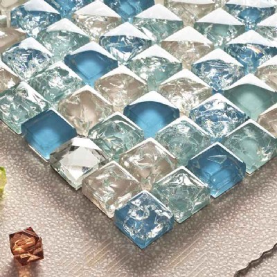 Crackle Glass Mosaic Tile KSL-1352