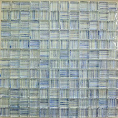 Blue Glass Mosaic Painting Tile KSL-16705
