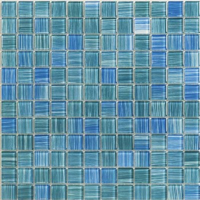 Pintura azul del azulejo Mosaico de cristal KSL-151181