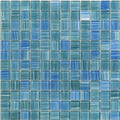 Blue Painting Glass Mosaic Til KSL-151181