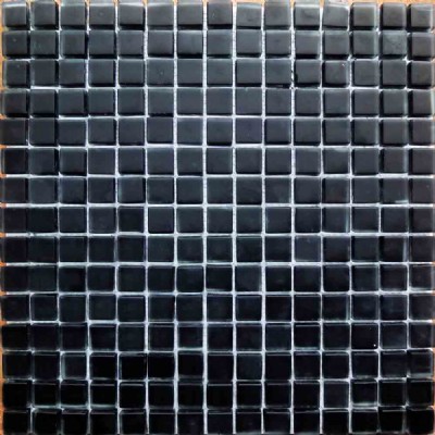 Black glass mosaic tile KSL-16704