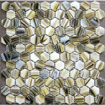 De lujo del mosaico del azulejo línea de oro KSL-GL013