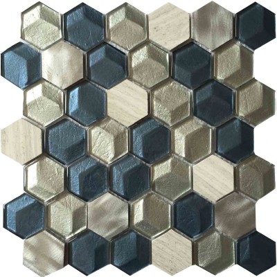 3D hexágono mosaico de azulejos KSL-16301