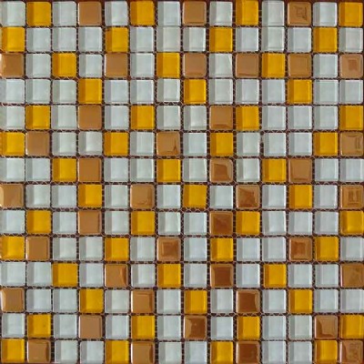 Teja de limón Decoración reciclado de vidrio mosaico KSL-16780