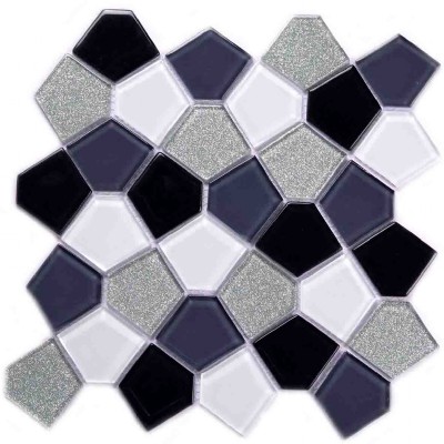 Pentagon glass mosaic tile KSL-16321