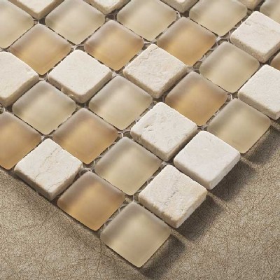 Beige Glass Stone Mosaic 1364