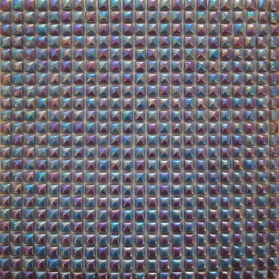 Iridiscente mini amarillo mosaico de cristal reciclado KSL-16806