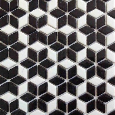 Clásico Rombo reciclado de vidrio mosaico KSL-16796