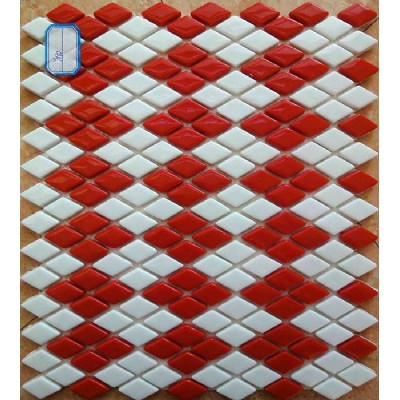Rombo Rojo Cristal Reciclado mosaico KSL-16808