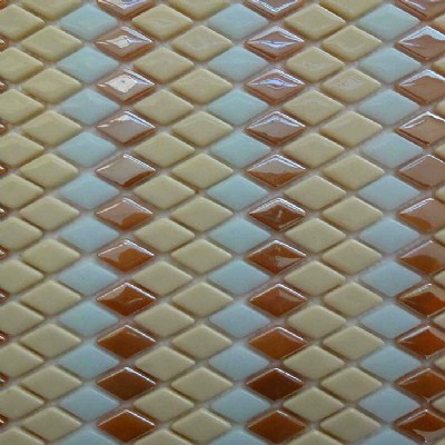 Yellow Rhombus Recycled Glass Mosaic KSL-16809