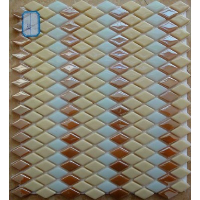 Rombo Amarillo reciclado de vidrio mosaico KSL-16809