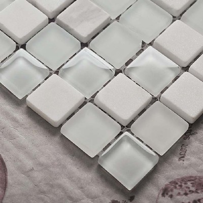 White Glass Stone Mosaic 1312