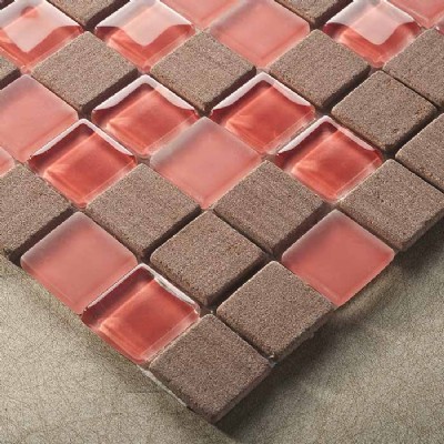 Red 4MM Glass Stone Mosaic 1360