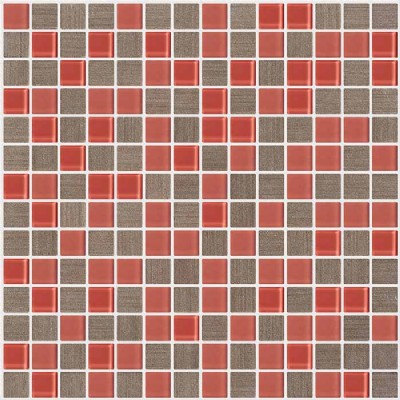 Rojo 4 mm de cristal de mosaico de piedra 1360