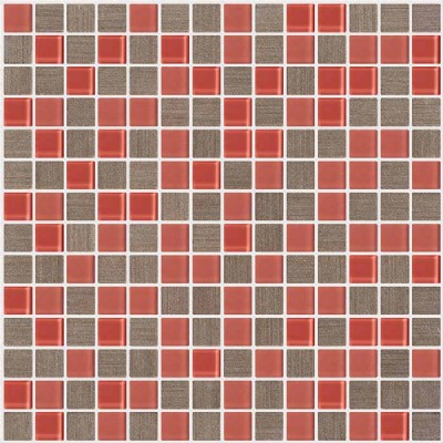 Red 4MM Glass Stone Mosaic 1360