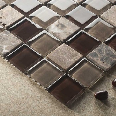 Glass Emperador Mosaic 1363