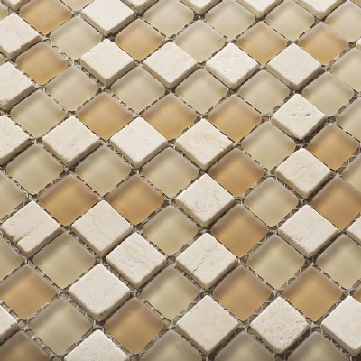 Beige de cristal de mosaico de piedra 1364