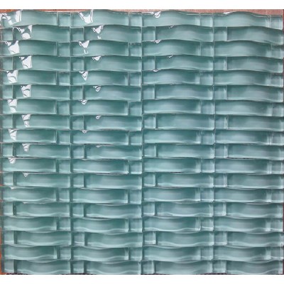 Arched Blue Glass Mosaic Tile KSL-16763