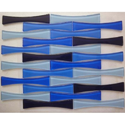 El arco azul irregular de vidrio mosaico KSL-16325