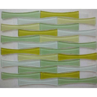 El arco verde irregular de vidrio mosaico KSL-16326