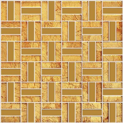 48 x 48 de cristal de lámina metálica Mosaico KSL-1353