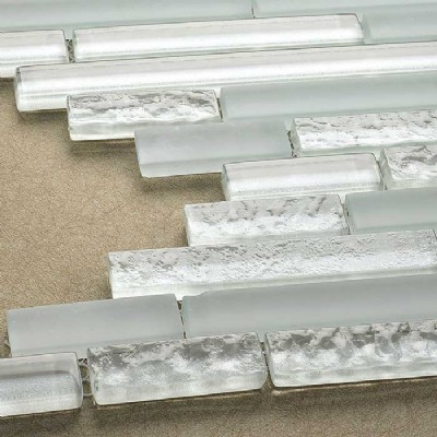 Crumpled Glass Interlocking Mosaic Tile KSL-1304