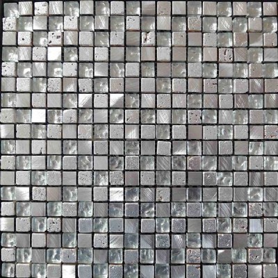 Silver Foil Metal Mosaic KSL-16378