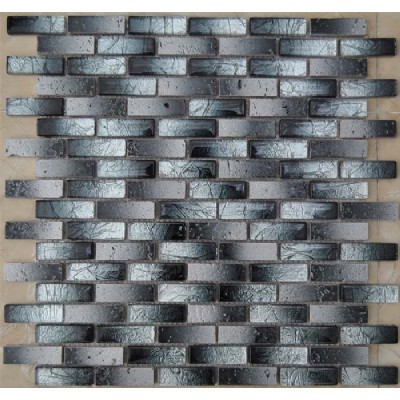 El color gris degradado de cristal de la hoja del mosaico KSL-DP0101