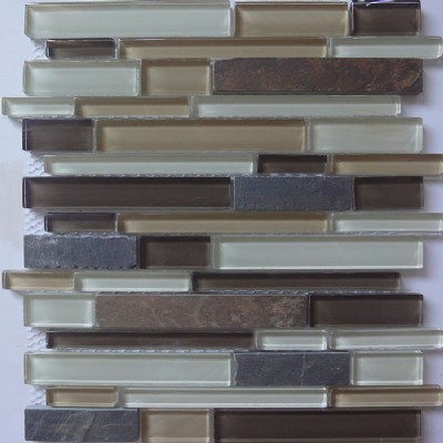 Stone Glass Mosaic Random Tile KSL-16532