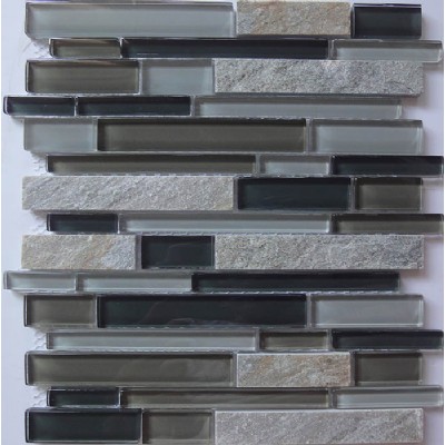 Smoke Glass Mosaic Random Tile KSL-16533