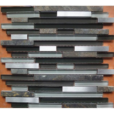 Random Metal Tile Slate Mosaic KSL-16560