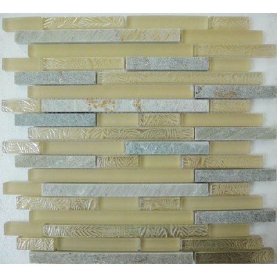Glass Slate Strips Mosaic Tile KSL-16571