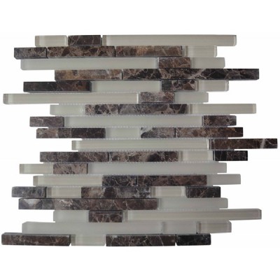 Emperador Glass Mosaic Tile KSL-16584