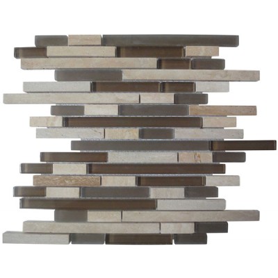 Strip Glass and Stone Mosaic Tile KSL-16585