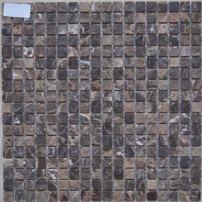 15x15 Emperador oscuro mosaico KSL-16158