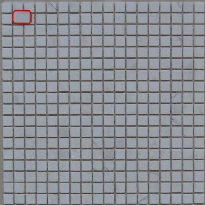 15x15 White Marble Mosaic KSL-16155