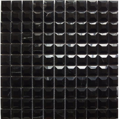 3D отполированный черный мрамор Мозаика KSL-16238